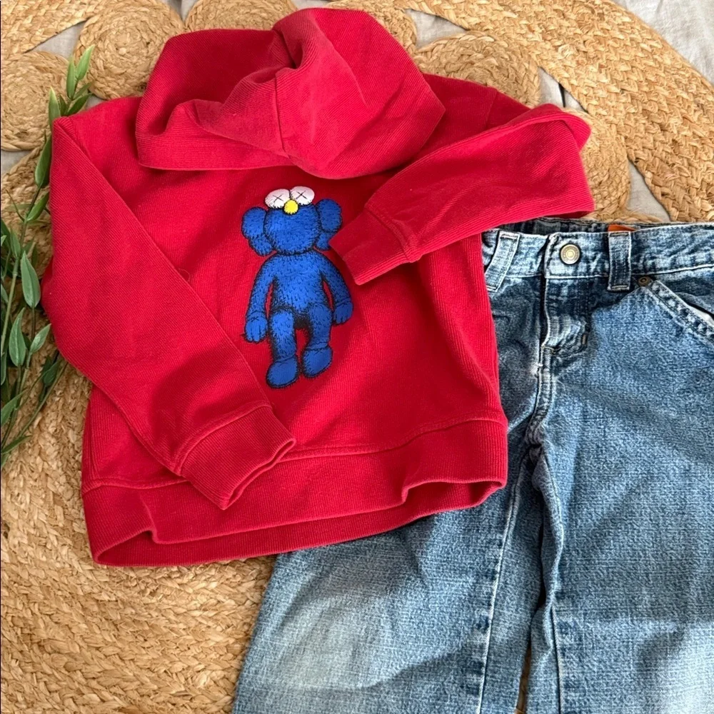 Vintage Sonoma Baggy Carpenter Jeans and Cotton Boxy Hoodie. Size 4-5 boys